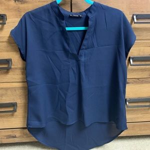 Shein shear blue blouse